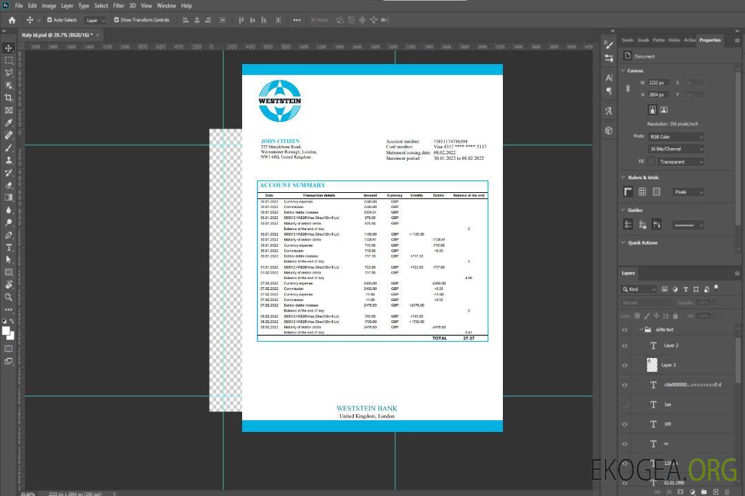 Royaume-Uni Weststein Bank Mot template